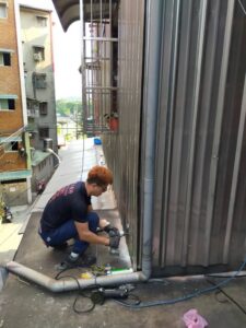 新北市中和外牆封鐵板｜鼎豐外牆修繕工程-2